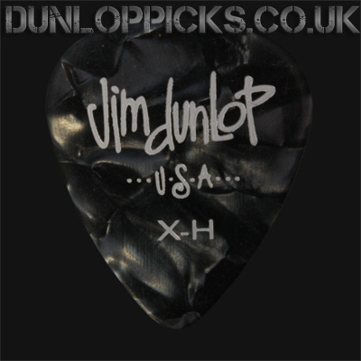 Dunlop Celluloid Classics Standard Black Extra Heavy Guitar Picks - Click Image to Close