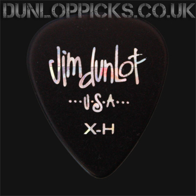 Dunlop Celluloid Classics Standard Black Extra Heavy Guitar Picks - Click Image to Close