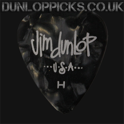 Dunlop Celluloid Classics Standard Black Heavy Guitar Picks - Click Image to Close