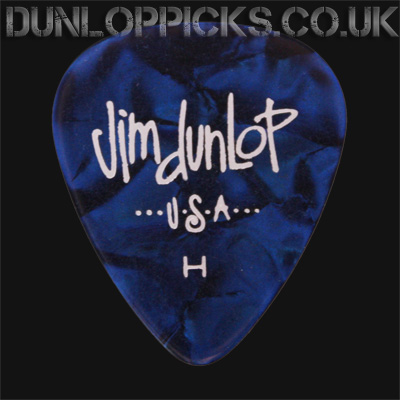 Dunlop Celluloid Classics Standard Blue Perloid Heavy Guitar Picks - Click Image to Close