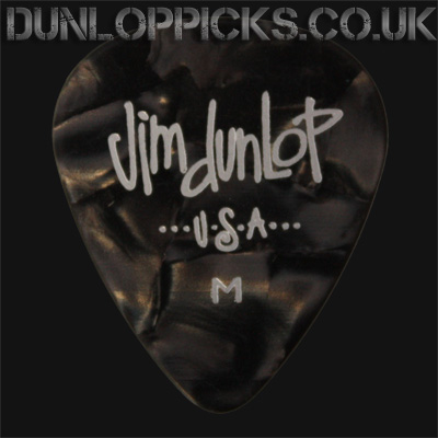 Dunlop Celluloid Classics Standard Black Medium Guitar Picks - Click Image to Close