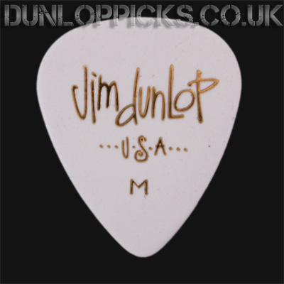 Dunlop Celluloid Classics Standard White Medium Guitar Picks - Click Image to Close