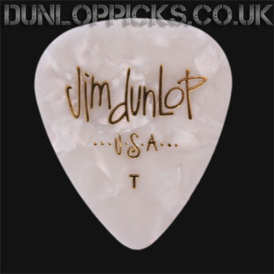 Dunlop Celluloid Classics Standard White Thin Guitar Picks - Click Image to Close