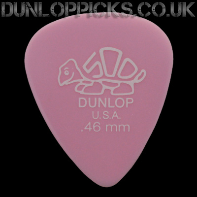 Dunlop Delrin 500 Standard 0.46mm Light Pink Guitar Picks - Click Image to Close