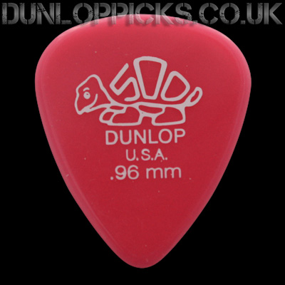 Dunlop Delrin 500 Standard 0.96mm Dark Pink Guitar Picks - Click Image to Close