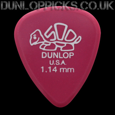 Dunlop Delrin 500 Standard 1.14mm Magenta Guitar Picks - Click Image to Close