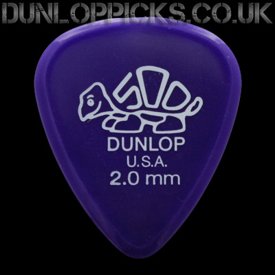 Dunlop Delrin 500 Standard 2.0mm Purple Guitar Picks - Click Image to Close