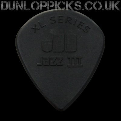 Dunlop Nylon Jazz III XL Black Stiffo Sharp 1.38mm Guitar Picks - Click Image to Close