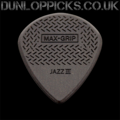 Dunlop Max Grip Jazz III Carbon Fibre Guitar Picks - Click Image to Close