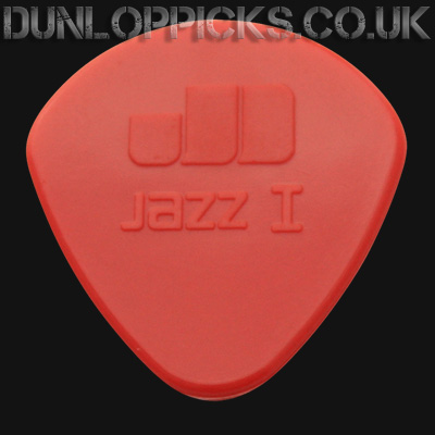 Dunlop Nylon Jazz I Red Nylon Round 1.10mm Guitar Picks - Click Image to Close