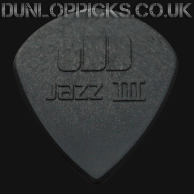 Dunlop Nylon Jazz III Black Stiffo Sharp 1.38mm Guitar Picks - Click Image to Close