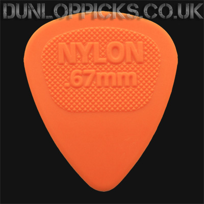 Dunlop Nylon Midi 0.67mm Orange Guitar Picks - Click Image to Close