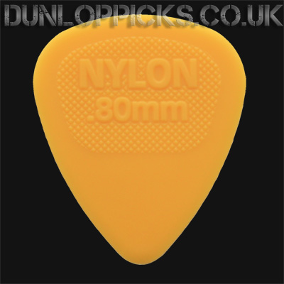 Dunlop Nylon Midi 0.80mm Yellow Guitar Picks - Click Image to Close