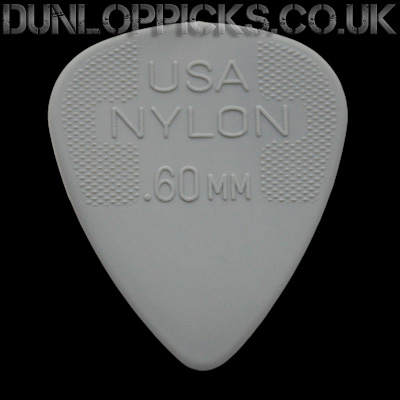 Dunlop Nylon Standard 0.60mm Grey Guitar Picks - Click Image to Close