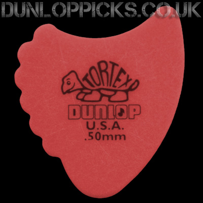 Dunlop Tortex Fins 0.50mm Red Guitar Picks - Click Image to Close