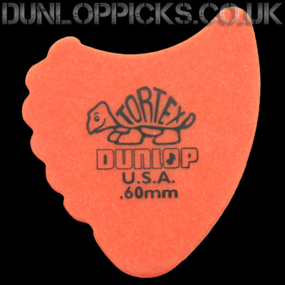 Dunlop Tortex Fins 0.60mm Orange Guitar Picks - Click Image to Close