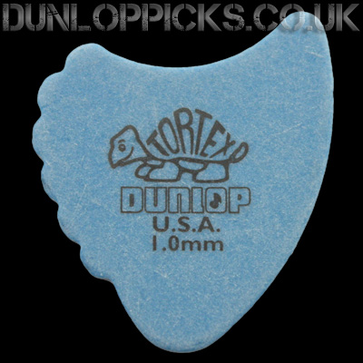 Dunlop Tortex Fins 1.0mm Blue Guitar Picks - Click Image to Close