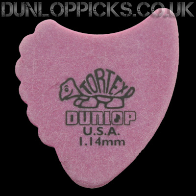Dunlop Tortex Fins 1.14mm Purple Guitar Picks - Click Image to Close