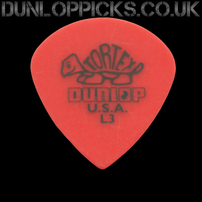 Dunlop Tortex Jazz Sharp Tip Light Red Guitar Picks - Click Image to Close
