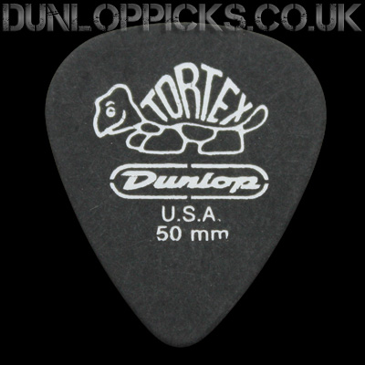 Dunlop Tortex Pitch Black Standard 0.50mm Guitar Picks - Click Image to Close