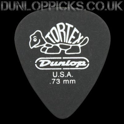 Dunlop Tortex Pitch Black Standard 0.73mm Guitar Picks - Click Image to Close