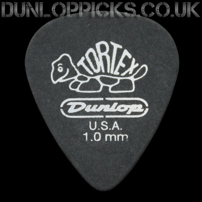 Dunlop Tortex Pitch Black Standard 1.0mm Guitar Picks - Click Image to Close