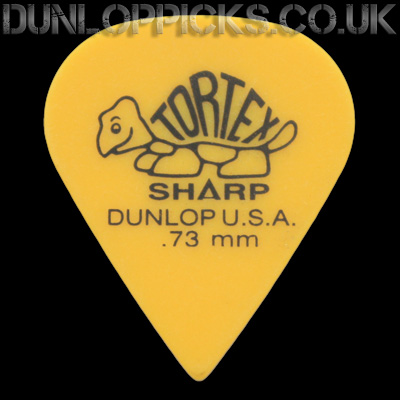 Dunlop Tortex Sharp 0.73mm Yellow Guitar Picks - Click Image to Close