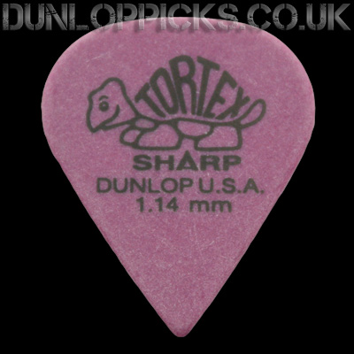 Dunlop Tortex Sharp 1.14mm Purple Guitar Picks - Click Image to Close