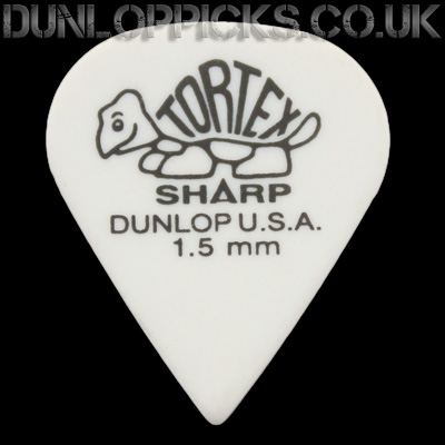 Dunlop Tortex Sharp 1.5mm White Guitar Picks - Click Image to Close