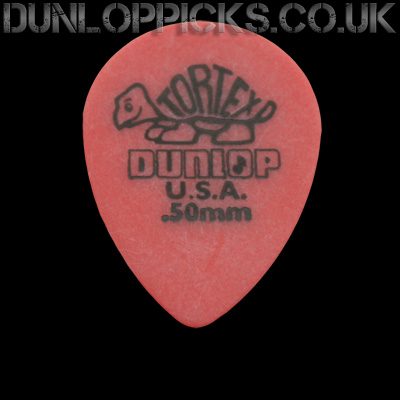 Dunlop Tortex Small Tear Drop 0.50mm Red Guitar Picks - Click Image to Close