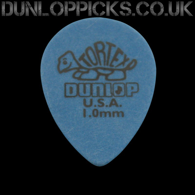 Dunlop Tortex Small Tear Drop 1.0mm Blue Guitar Picks - Click Image to Close