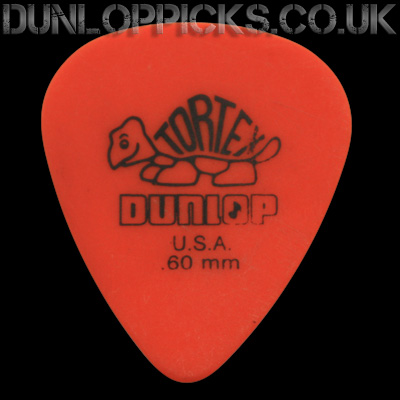 Dunlop Tortex Standard 0.60mm Orange Guitar Picks - Click Image to Close