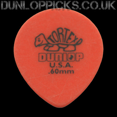 Dunlop Tortex Tear Drop 0.60mm Orange Guitar Picks - Click Image to Close