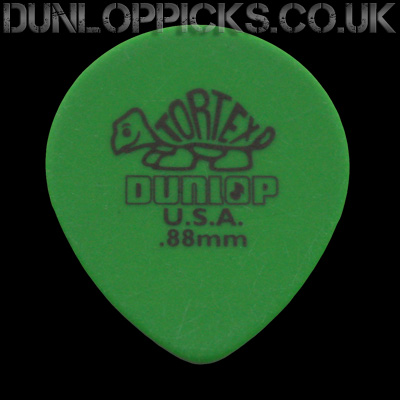 Dunlop Tortex Tear Drop 0.88mm Green Guitar Picks - Click Image to Close