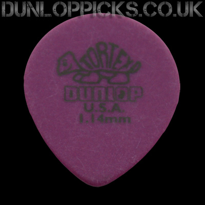 Dunlop Tortex Tear Drop 1.14mm Purple Guitar Picks - Click Image to Close