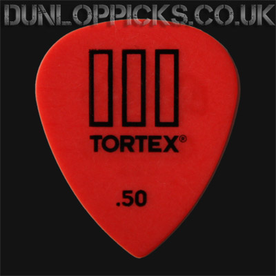 Dunlop Tortex TIII 0.50mm Red Guitar Picks - Click Image to Close