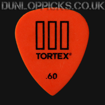Dunlop Tortex TIII 0.60mm Orange Guitar Picks - Click Image to Close