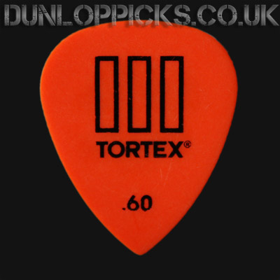 Dunlop Tortex TIII 0.60mm Orange Guitar Picks - Click Image to Close