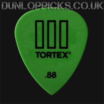 Dunlop Tortex TIII 0.88mm Green Guitar Picks - Click Image to Close