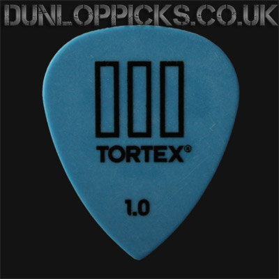 Dunlop Tortex TIII 1.0mm Blue Guitar Picks - Click Image to Close