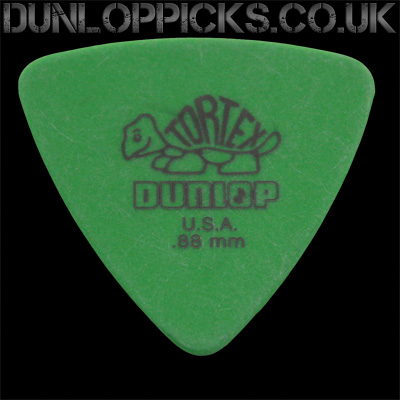 Dunlop Tortex Triangle 0.88mm Green Guitar Picks - Click Image to Close