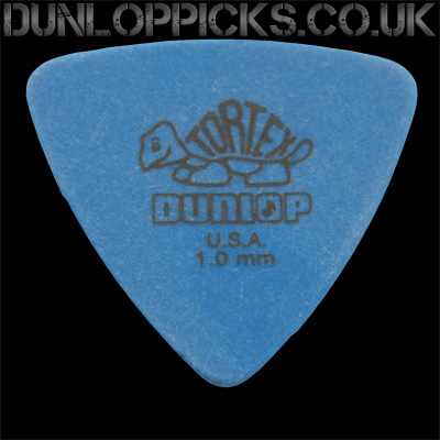 Dunlop Tortex Triangle 1.0mm Blue Guitar Picks - Click Image to Close