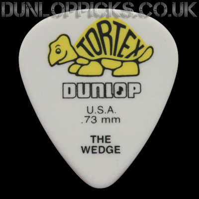 Dunlop Tortex Wedge 0.73mm Yellow Guitar Picks - Click Image to Close