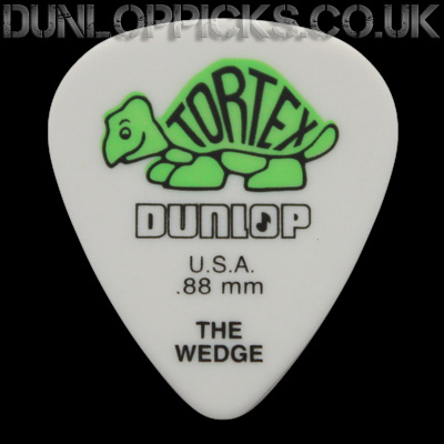 Dunlop Tortex Wedge 0.88mm Green Guitar Picks - Click Image to Close