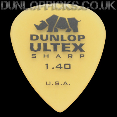 Dunlop Ultex Sharp 1.40mm Guitar Picks - Click Image to Close