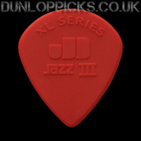 Dunlop Nylon Jazz III XL Red Nylon Sharp 1.38mm Guitar Picks