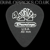 Dunlop Tortex Pitch Black Standard 0.60mm Guitar Picks