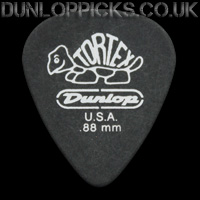 Dunlop Tortex Pitch Black Standard 0.88mm Guitar Picks
