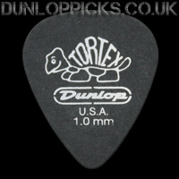 Dunlop Tortex Pitch Black Standard 1.0mm Guitar Picks