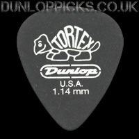 Dunlop Tortex Pitch Black Standard 1.14mm Guitar Picks